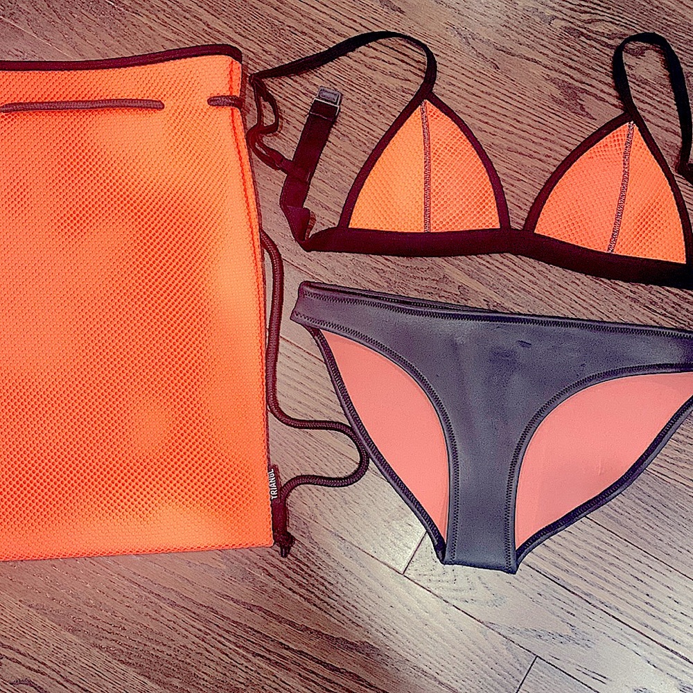 Neon orange bikini